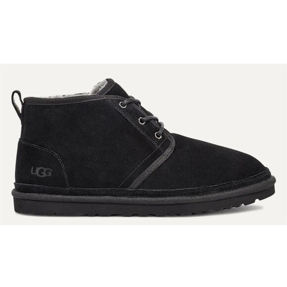 UGG Neumel Men\'s Black Suede Chukka Boots Shearling Lined Size 11 main image 4